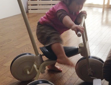 三輪車での進みっぷり