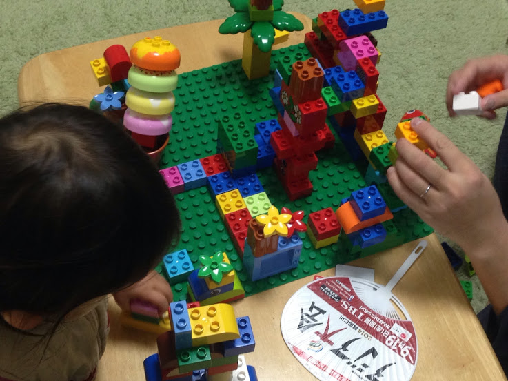 旦那さんと娘の写真